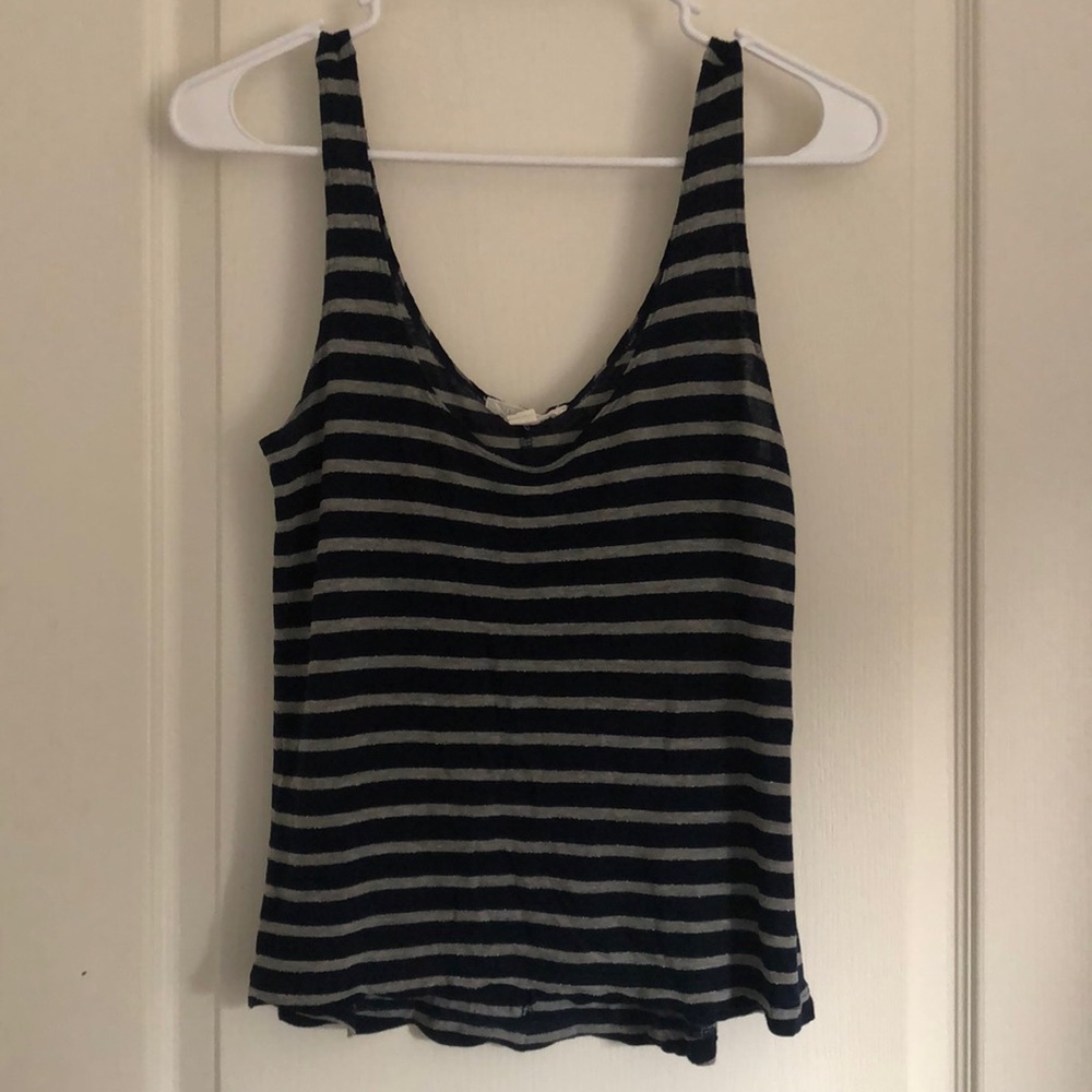Striped flowy tee